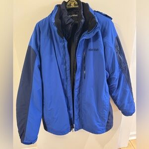 Marmot 3 in 1 Blue Ski Snowboard Jacket Men’s Size XL
